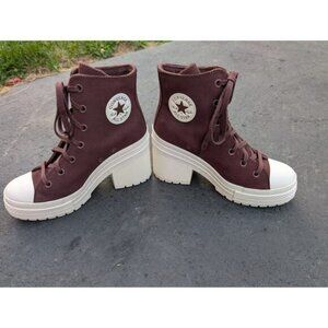 Converse Chuck 70 De Luxe Heeled Platform Wmns Sz 9 Suede Eternal Earth A06782C